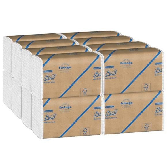 Multifold Paper Towels (01840), with Absorbency Pockets™,9.2"x9.4" sheets,White - Picture 6 of 7